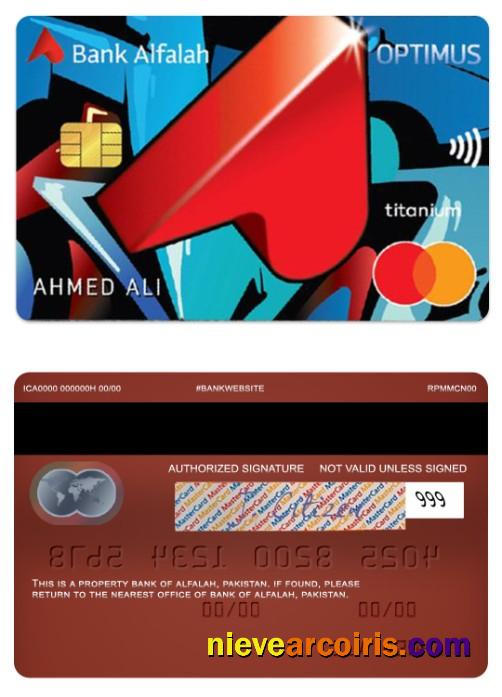 Pakistan Bank of Alfalah optimus credit mastercard